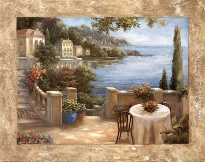 Mediterranean Terrace I painting - Vivian Flasch Mediterranean Terrace I art painting